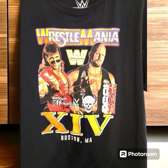 WrestleMania XIV Commemorative T-Shirt - Shawn Michaels vs. Stone Cold Size Larg - Picture 3 of 4